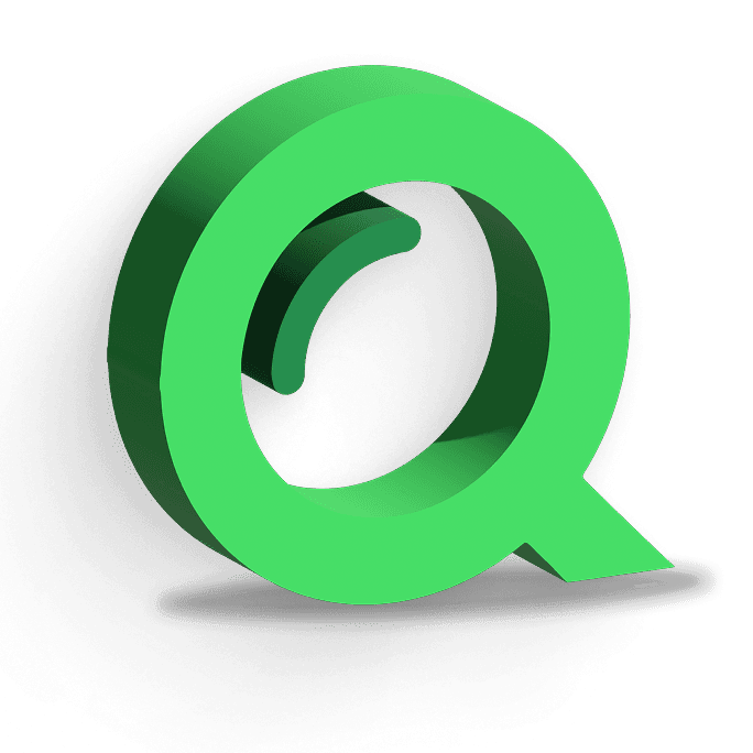 An image of the initials if QuickBio